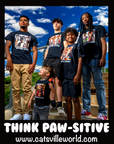 Think Paw-sitive Adult T-shirt